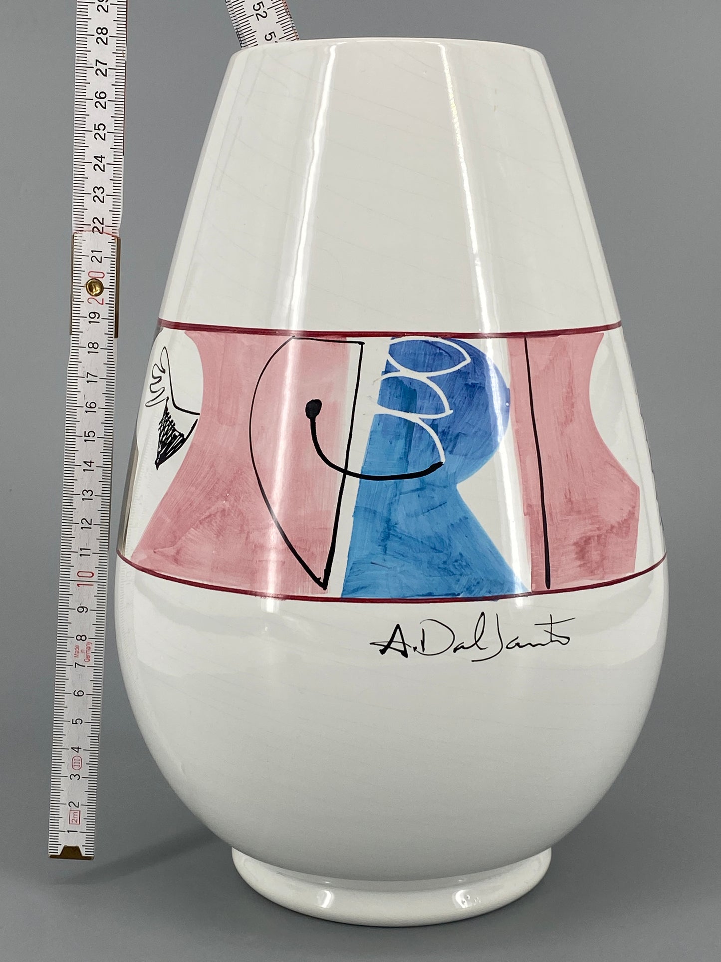 Große Vase von Alfredo Dal Santo für Ceramiche Marcuzzo Este, Italien, 1980er Jahre