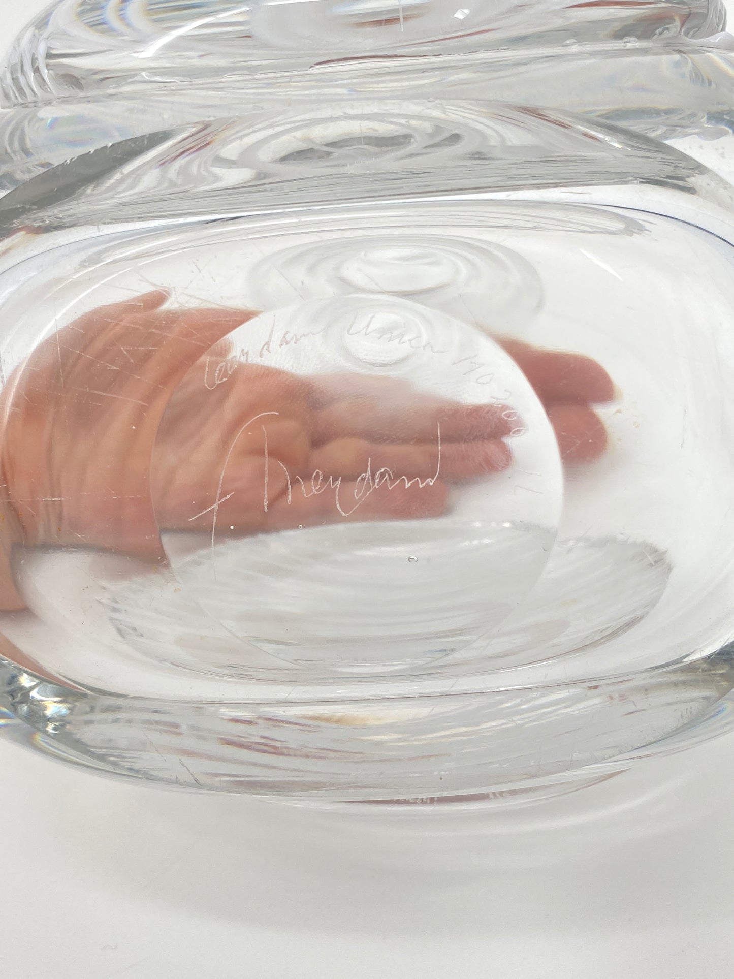Kunstglas Vase Unica MO 200 LL von Floris Meydam für die Niederländische Königlichen Glasfabrik Leerdam, Niederlande 1966