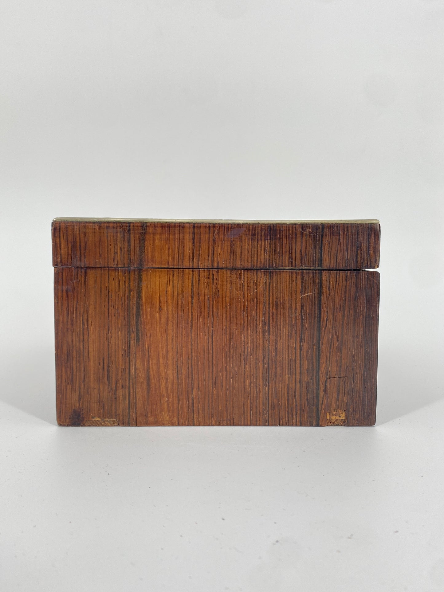 Antike Edelholz Schatulle mit Stickerei, um 1900