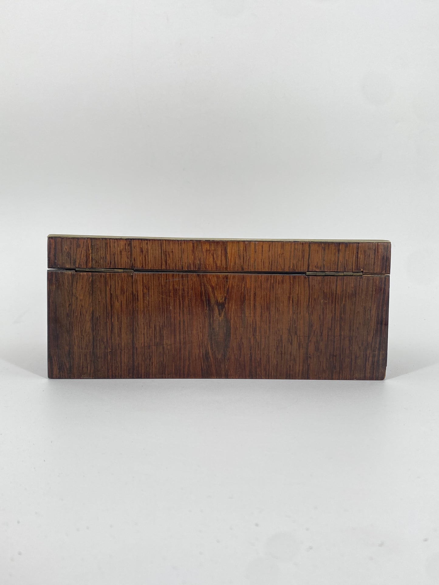 Antike Edelholz Schatulle mit Stickerei, um 1900
