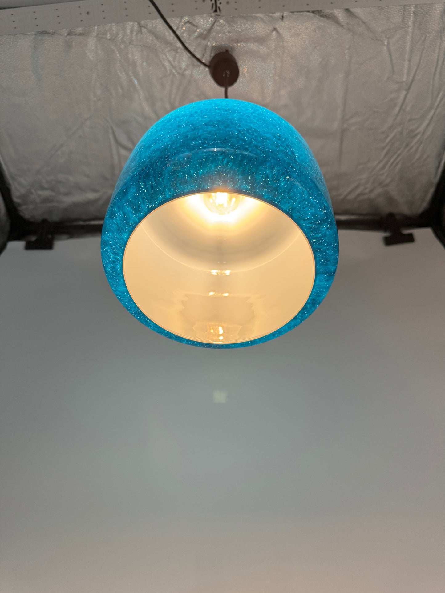 Hängelampe von Peill & Putzler aus Glas, 60er