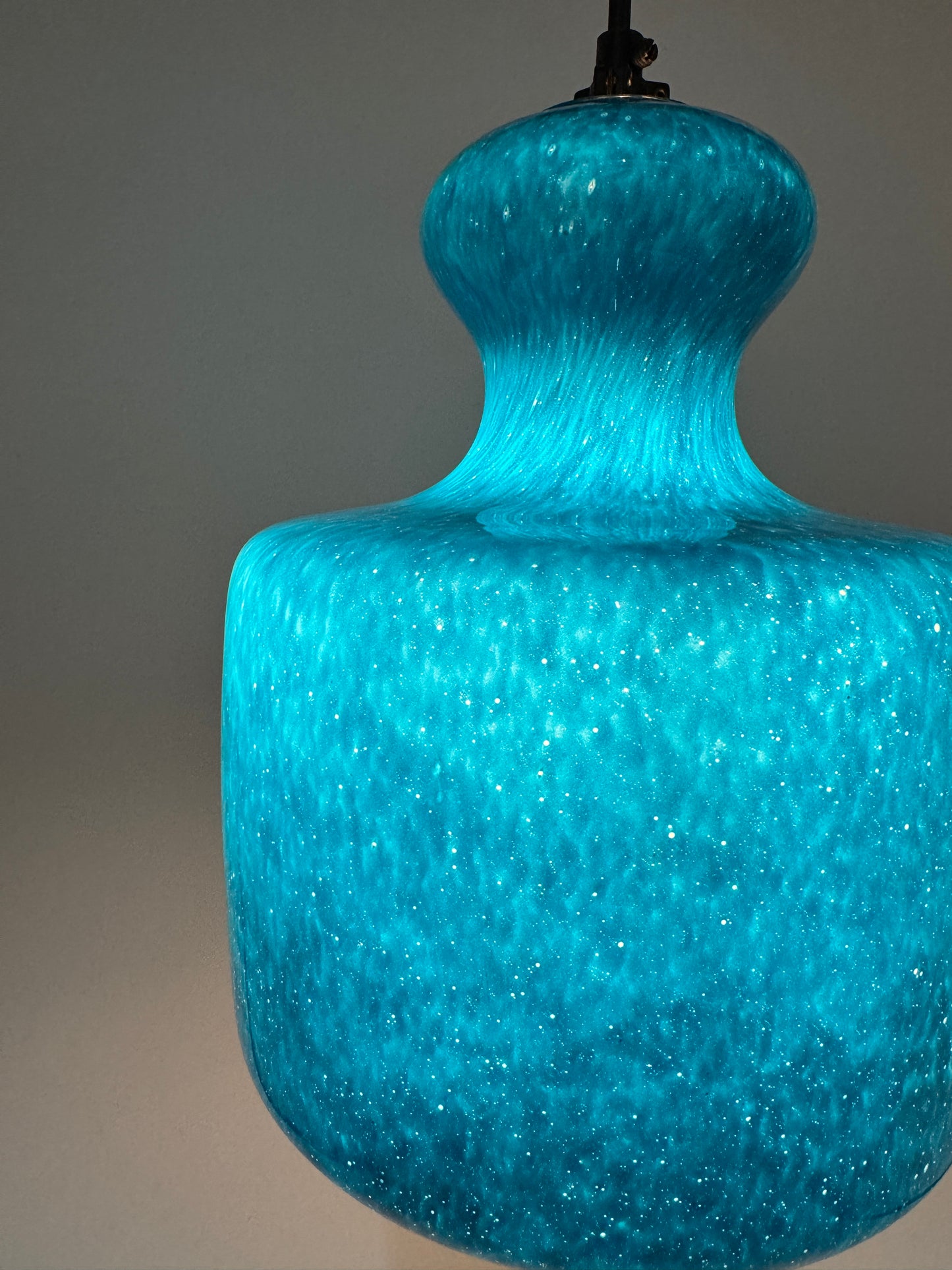 Hängelampe von Peill & Putzler aus Glas, 60er