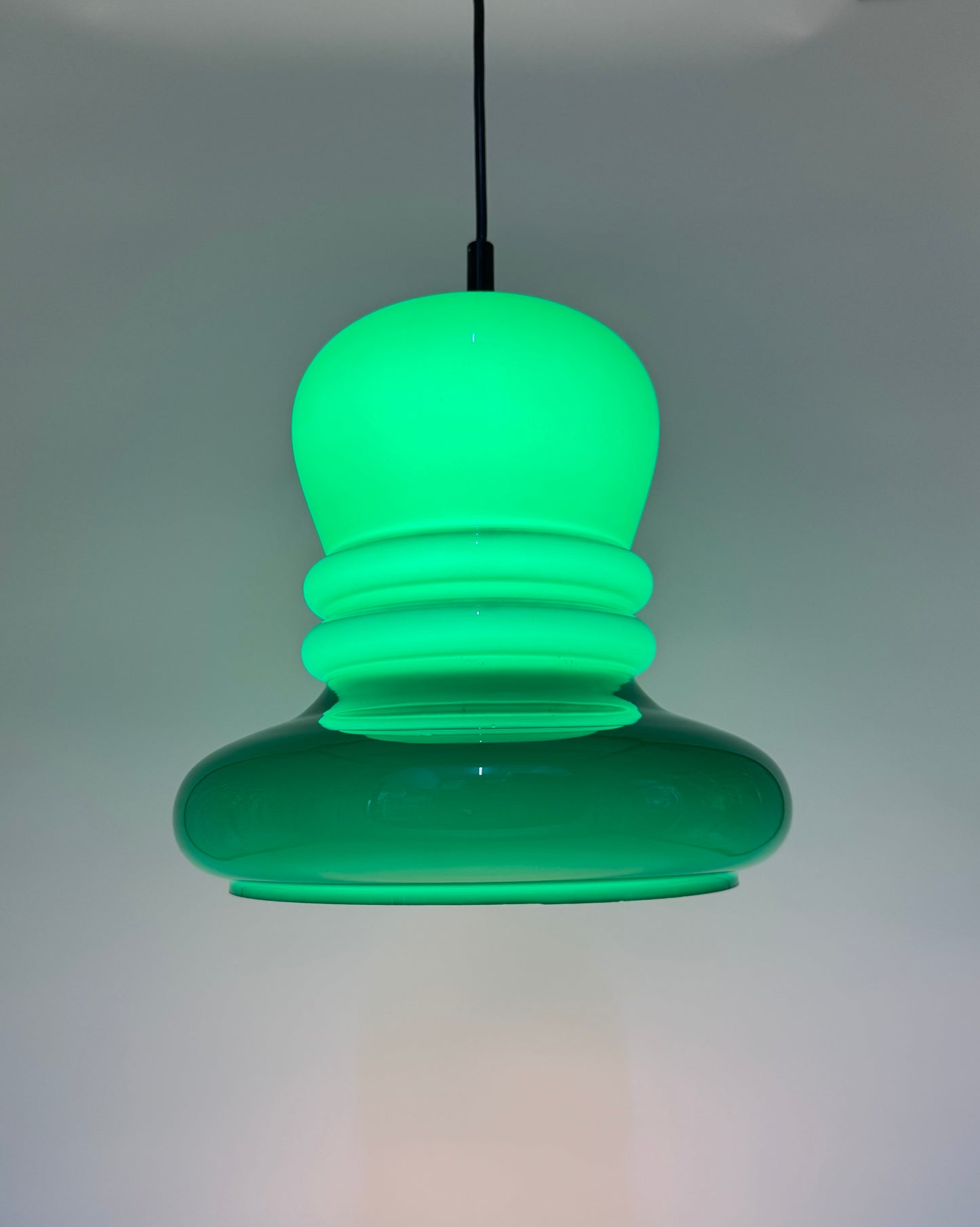 Hängelampe aus Glas, Italien 70er