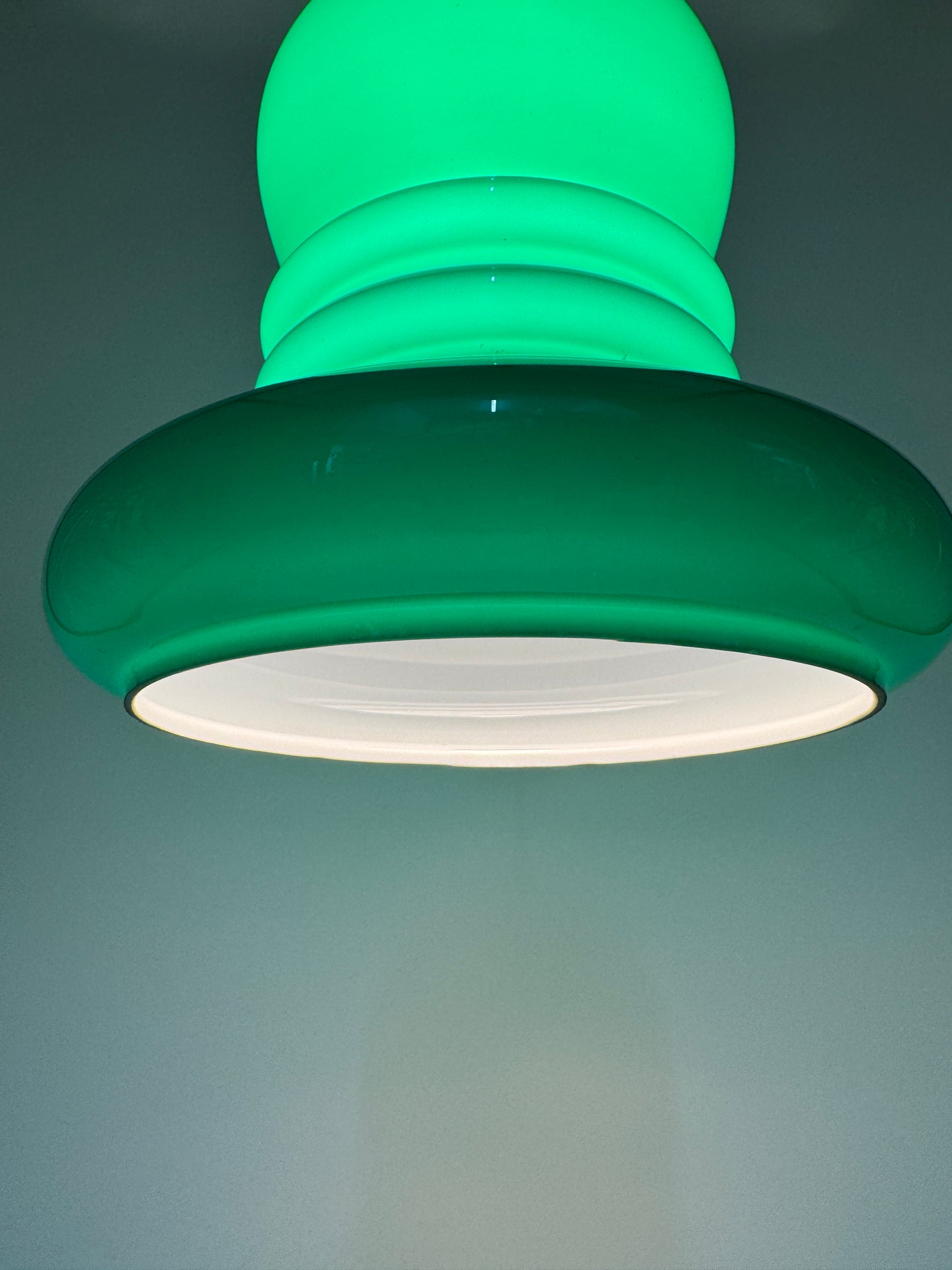 Hängelampe aus Glas, Italien 70er