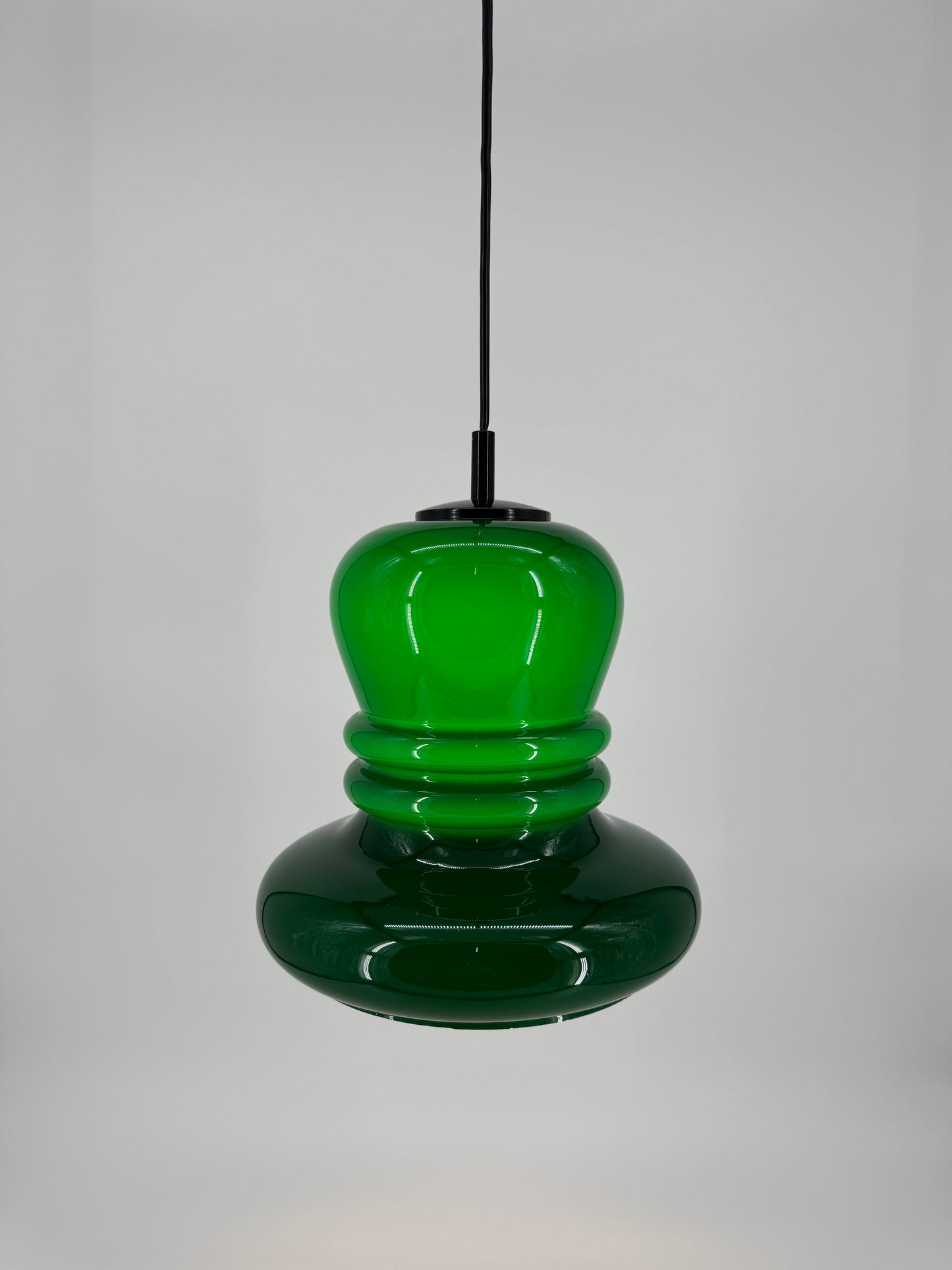 Hängelampe aus Glas, Italien 70er
