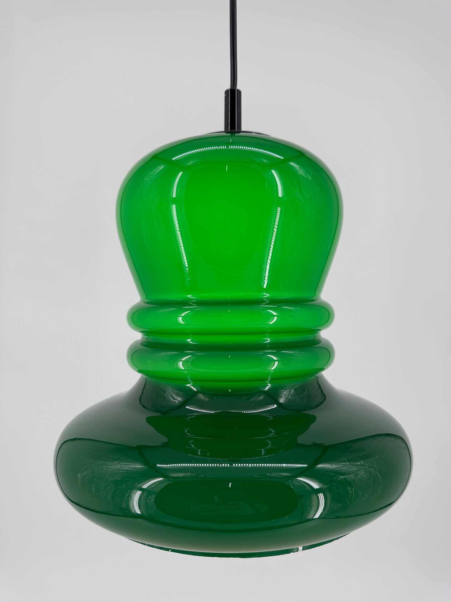 Hängelampe aus Glas, Italien 70er