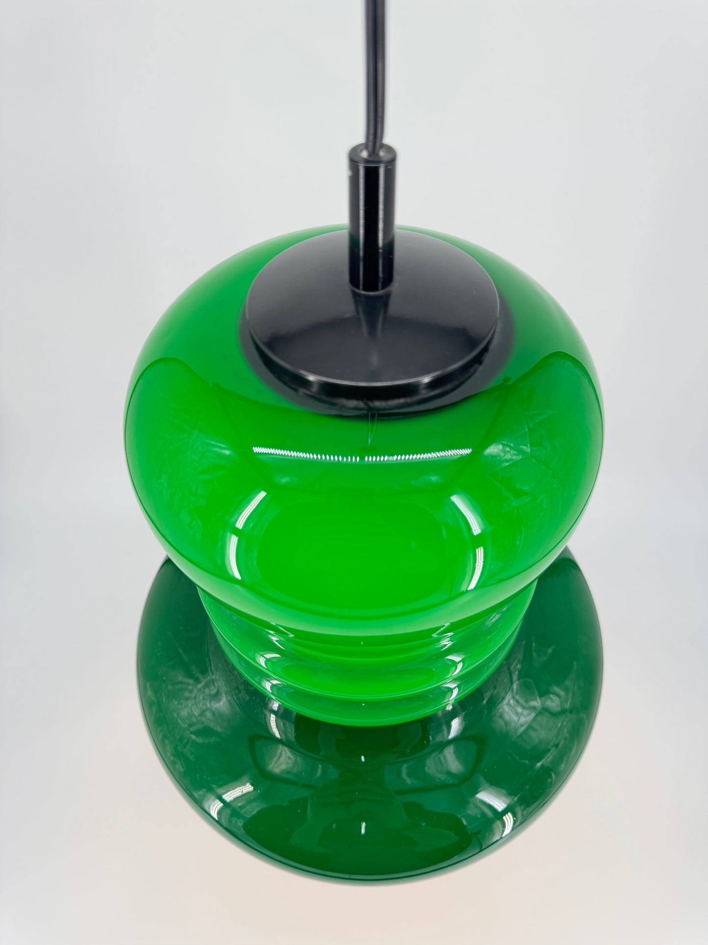 Hängelampe aus Glas, Italien 70er