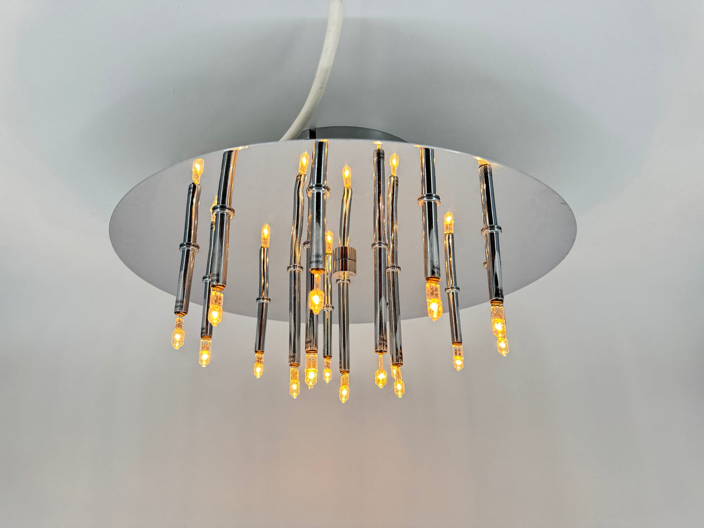 16-flammige Deckenlampe von Honsel Leuchten, Chrom, 80er