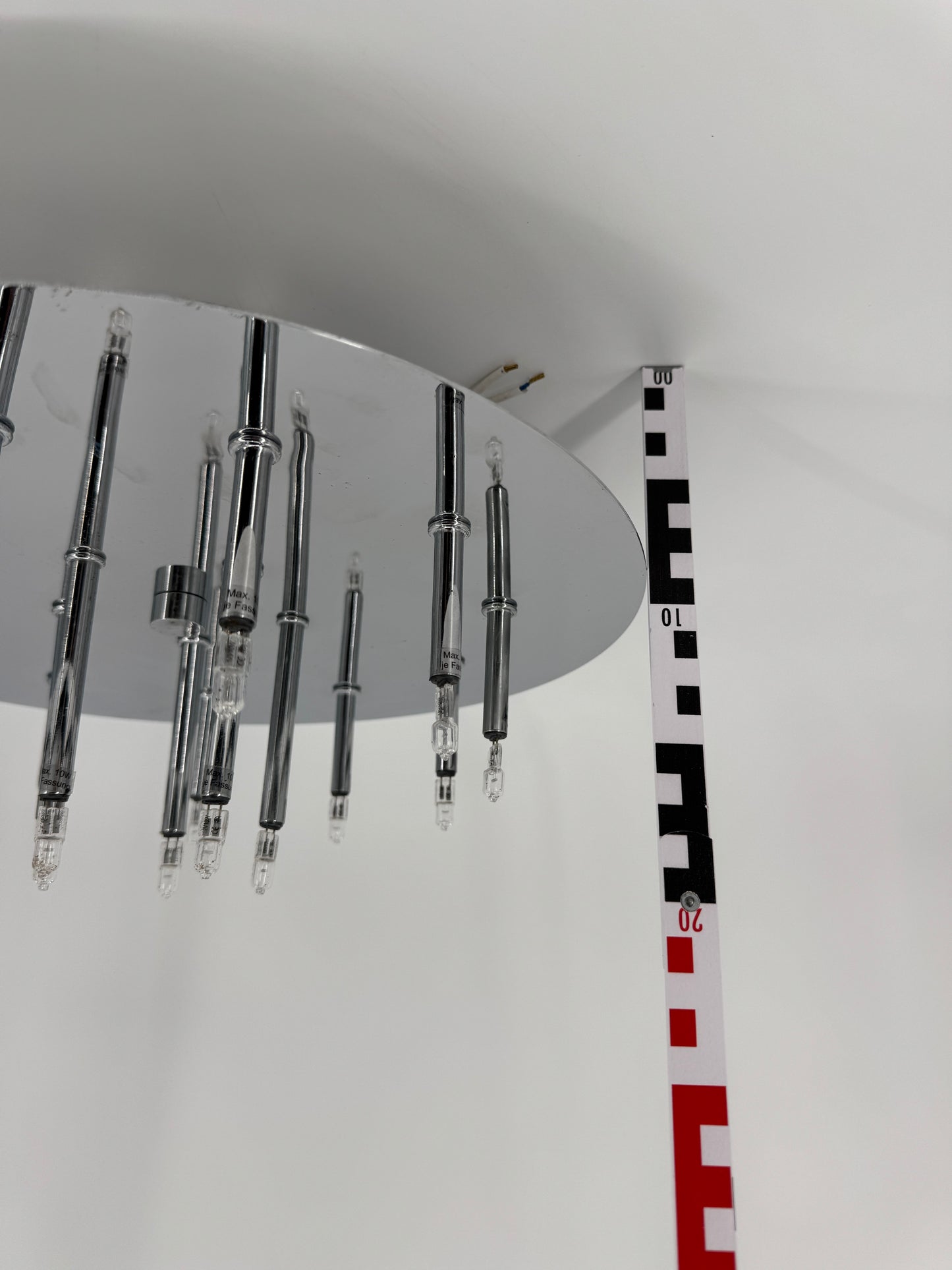16-flammige Deckenlampe von Honsel Leuchten, Chrom, 80er