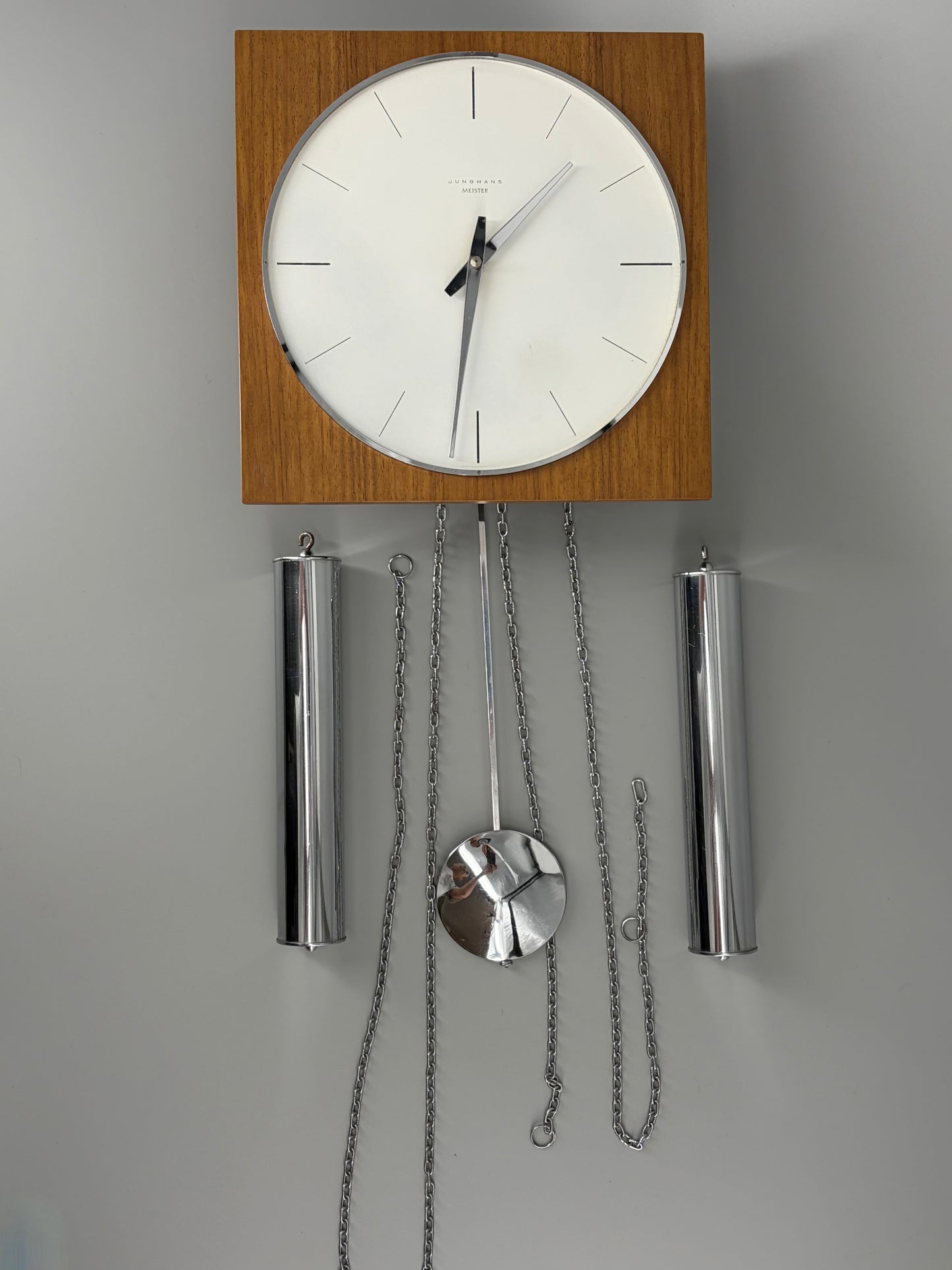 Mid Century Design Wanduhr Junghans Meister, Deutschland um 1960