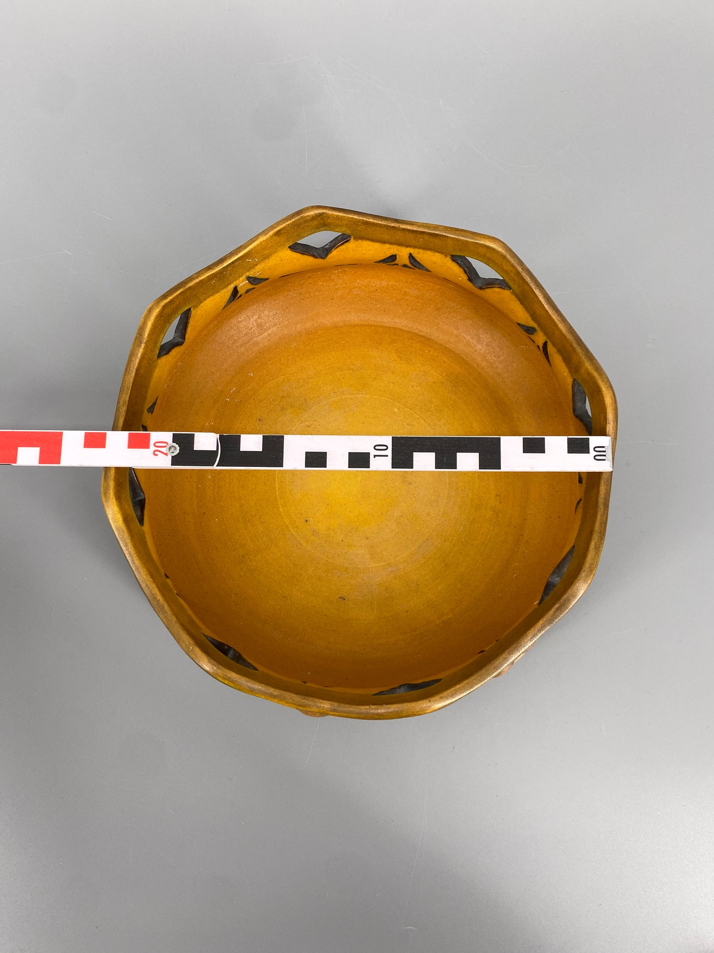 Keramik Obstschale von Karen Hagen für P. Ipsen's Enke, Dänemark, 1909