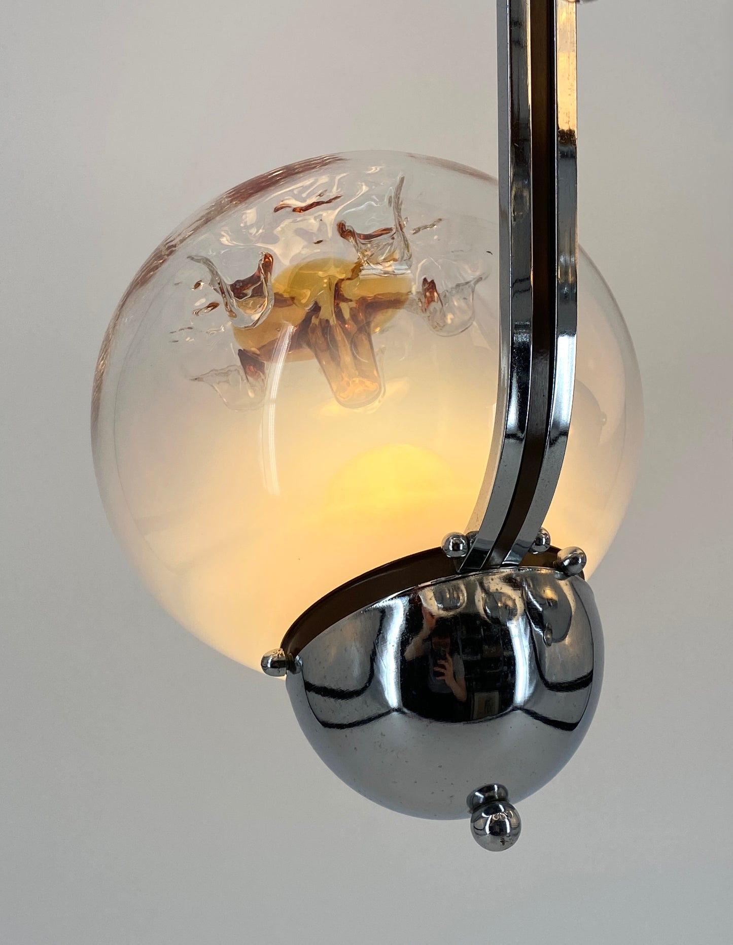 Kaskadenlampe von Toni Zuccheri für Mazzega, um 1970