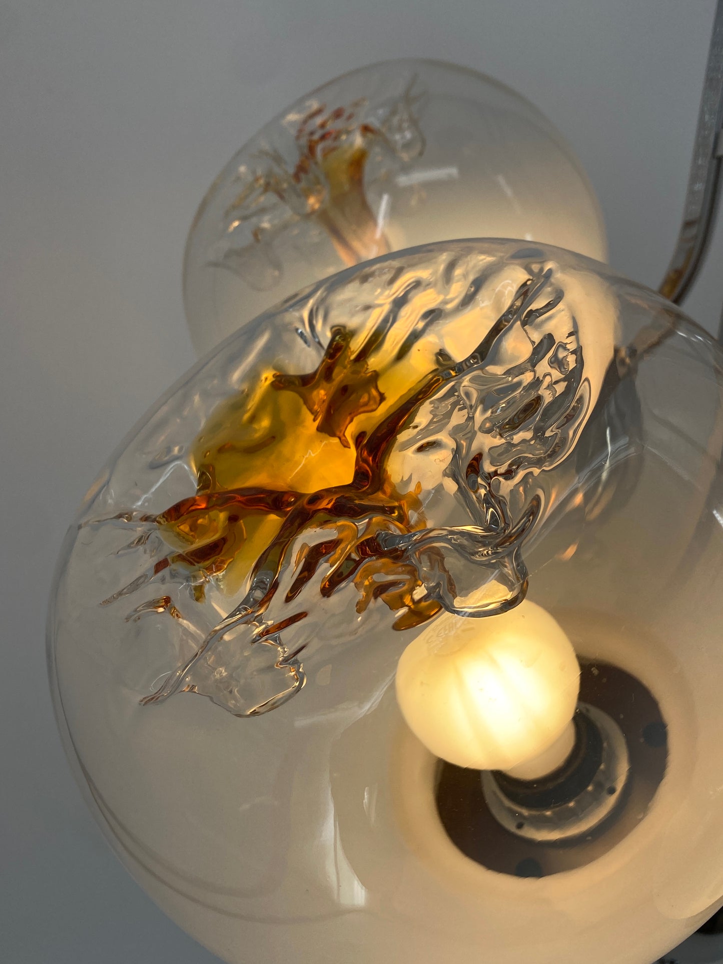 Kaskadenlampe von Toni Zuccheri für Mazzega, um 1970