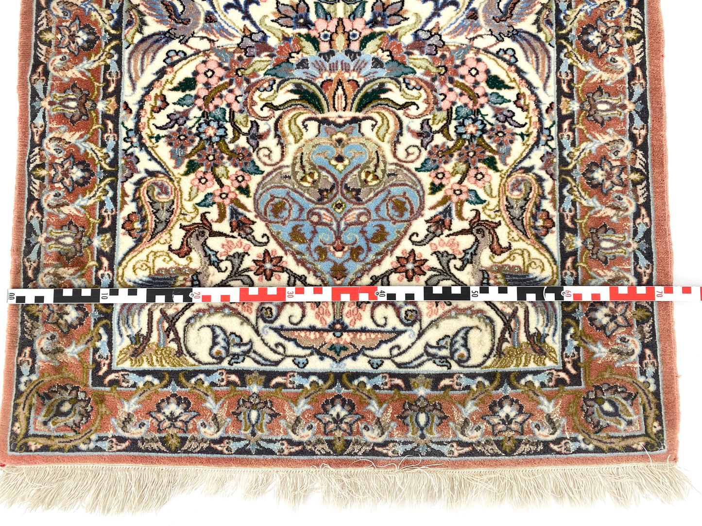 Isfahan Perser Orient Teppich, aus Korkwolle und Seide