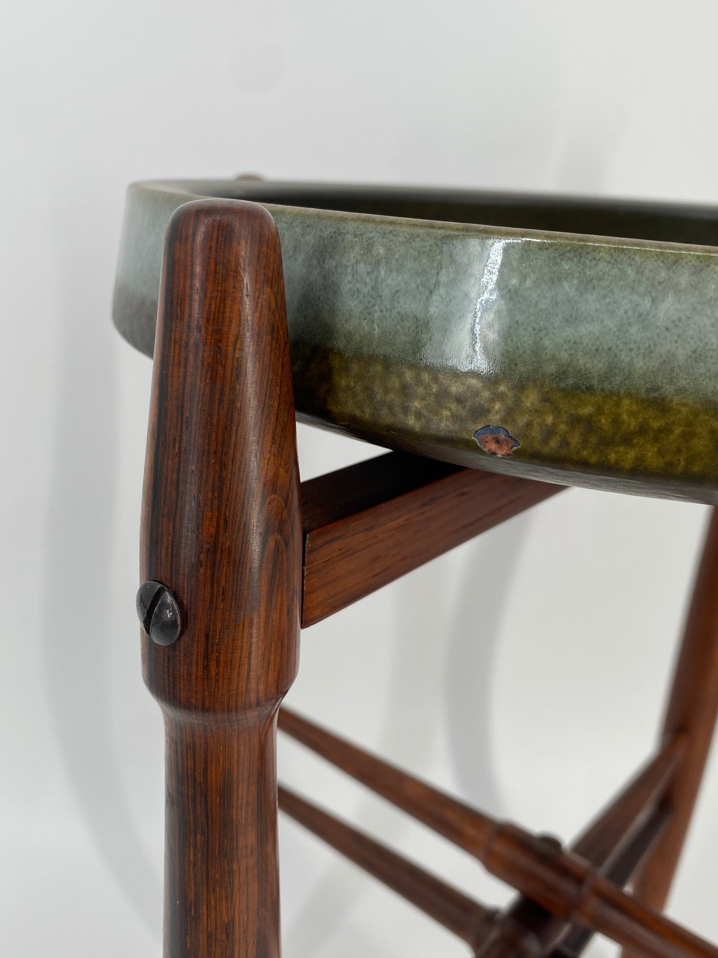 Beistelltisch aus Keramik und Palisander von Arne Basse für Knabstrup, 1960er Dänemark