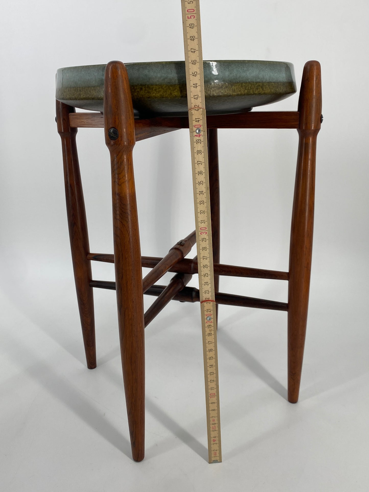 Beistelltisch aus Keramik und Palisander von Arne Basse für Knabstrup, 1960er Dänemark