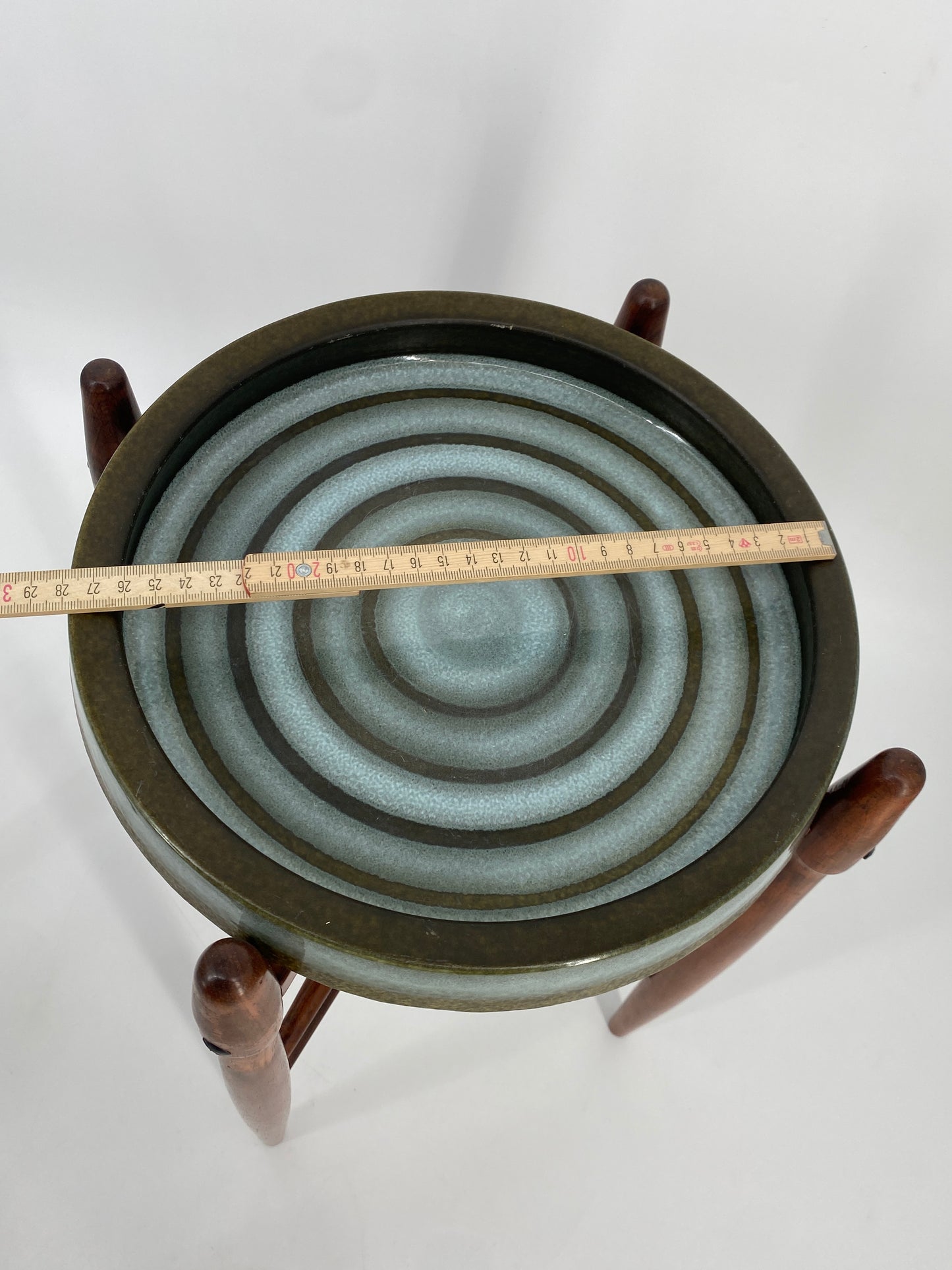 Beistelltisch aus Keramik und Palisander von Arne Basse für Knabstrup, 1960er Dänemark