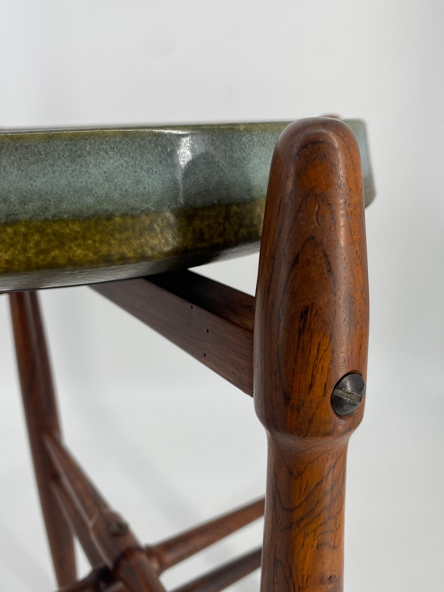 Beistelltisch aus Keramik und Palisander von Arne Basse für Knabstrup, 1960er Dänemark