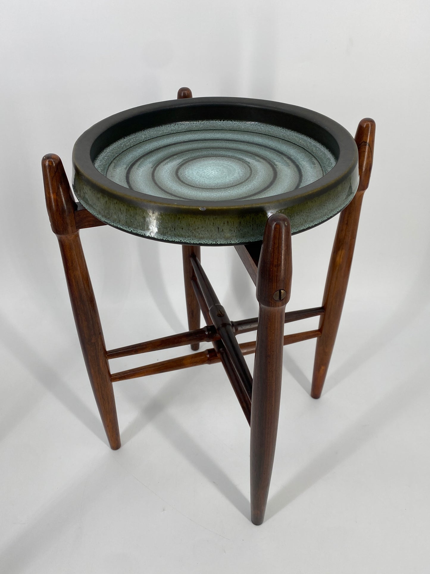 Beistelltisch aus Keramik und Palisander von Arne Basse für Knabstrup, 1960er Dänemark