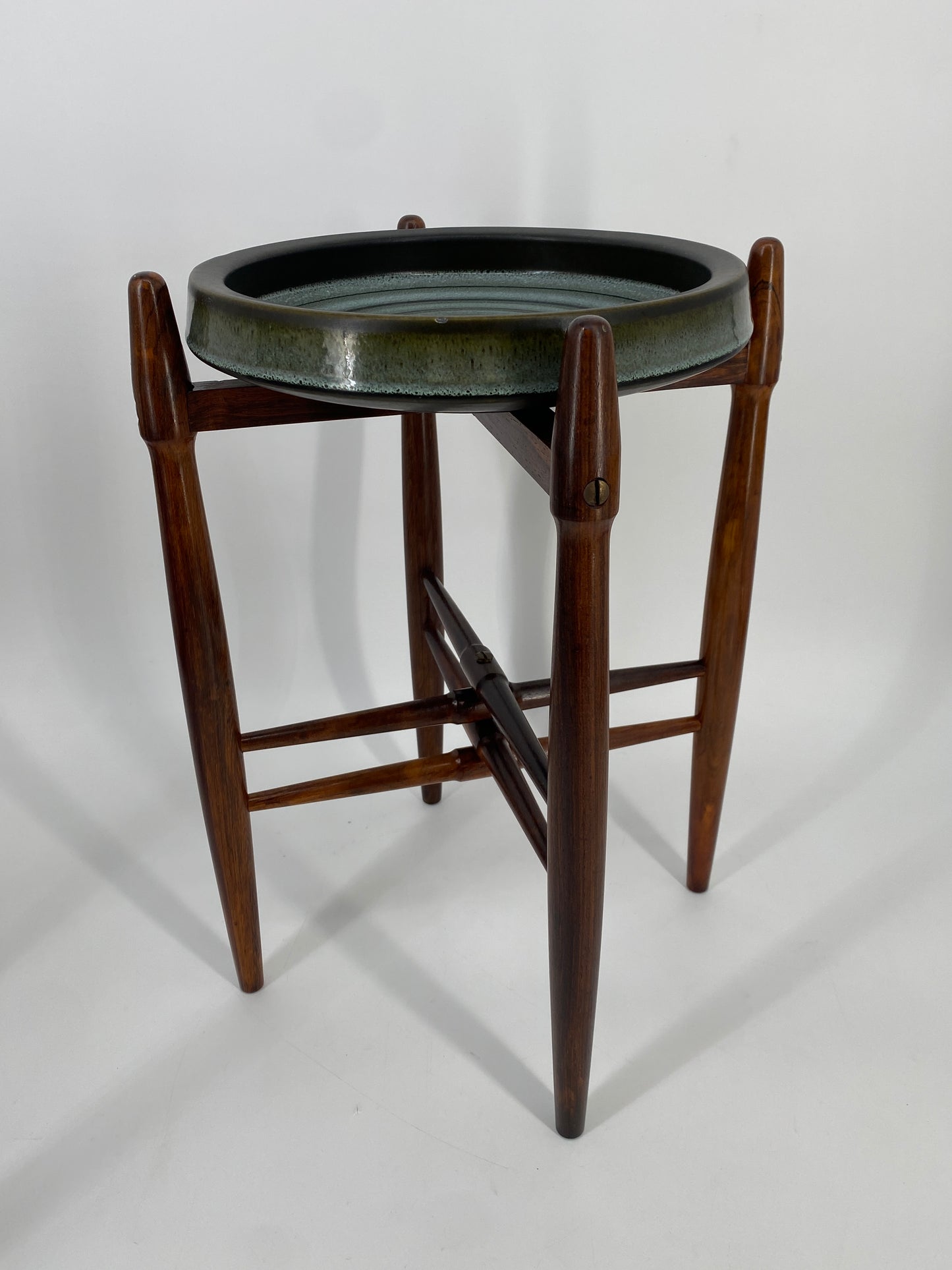 Beistelltisch aus Keramik und Palisander von Arne Basse für Knabstrup, 1960er Dänemark
