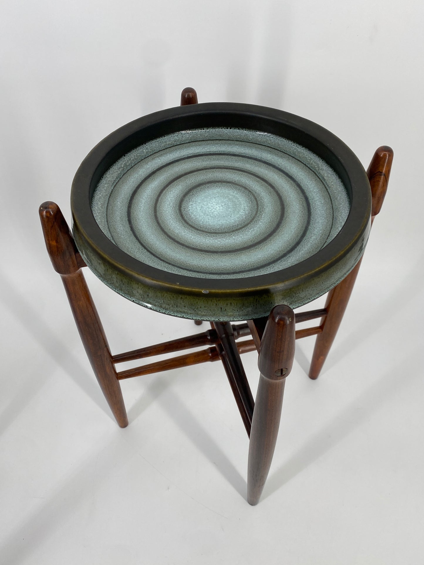 Beistelltisch aus Keramik und Palisander von Arne Basse für Knabstrup, 1960er Dänemark