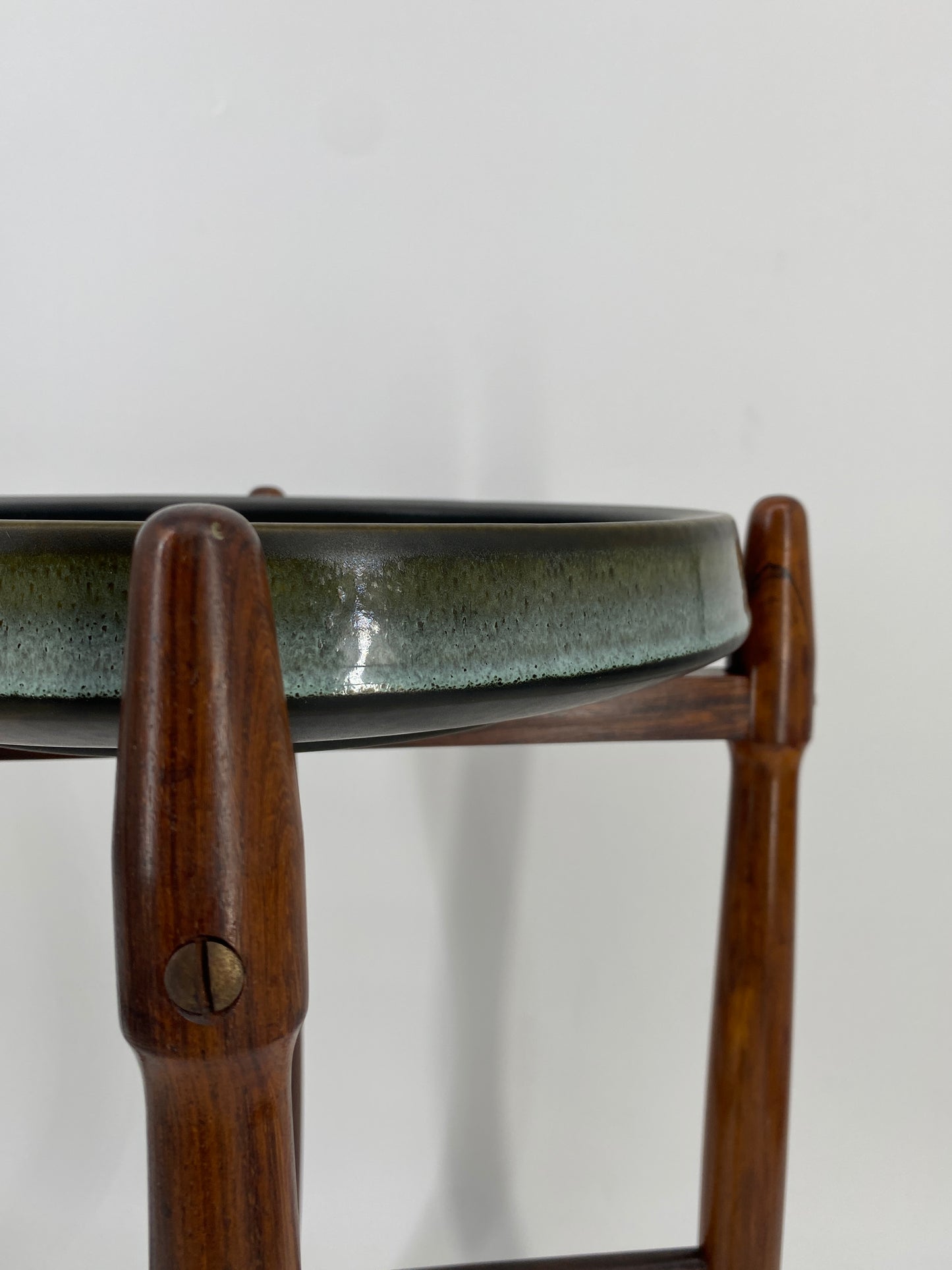 Beistelltisch aus Keramik und Palisander von Arne Basse für Knabstrup, 1960er Dänemark