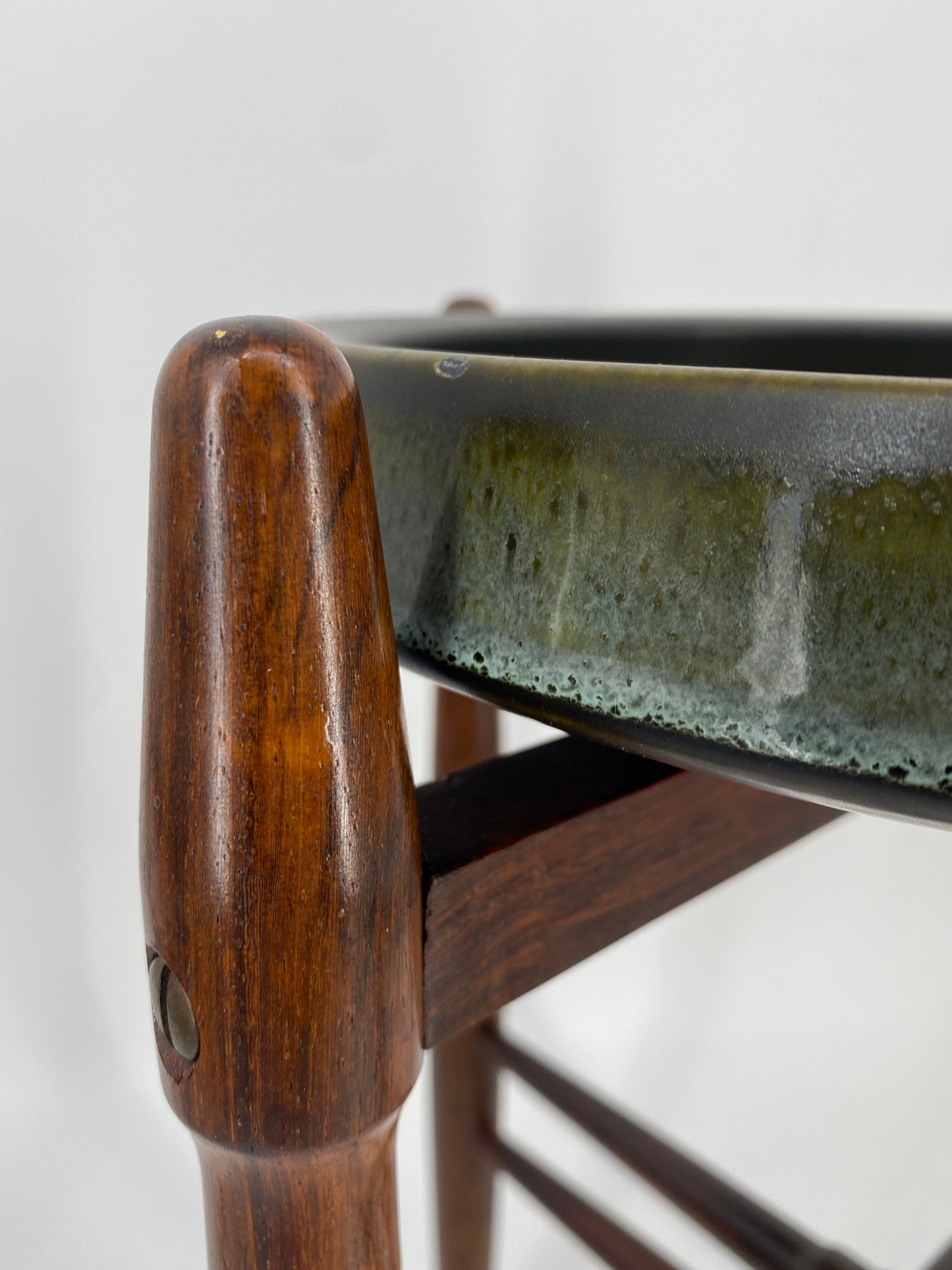 Beistelltisch aus Keramik und Palisander von Arne Basse für Knabstrup, 1960er Dänemark