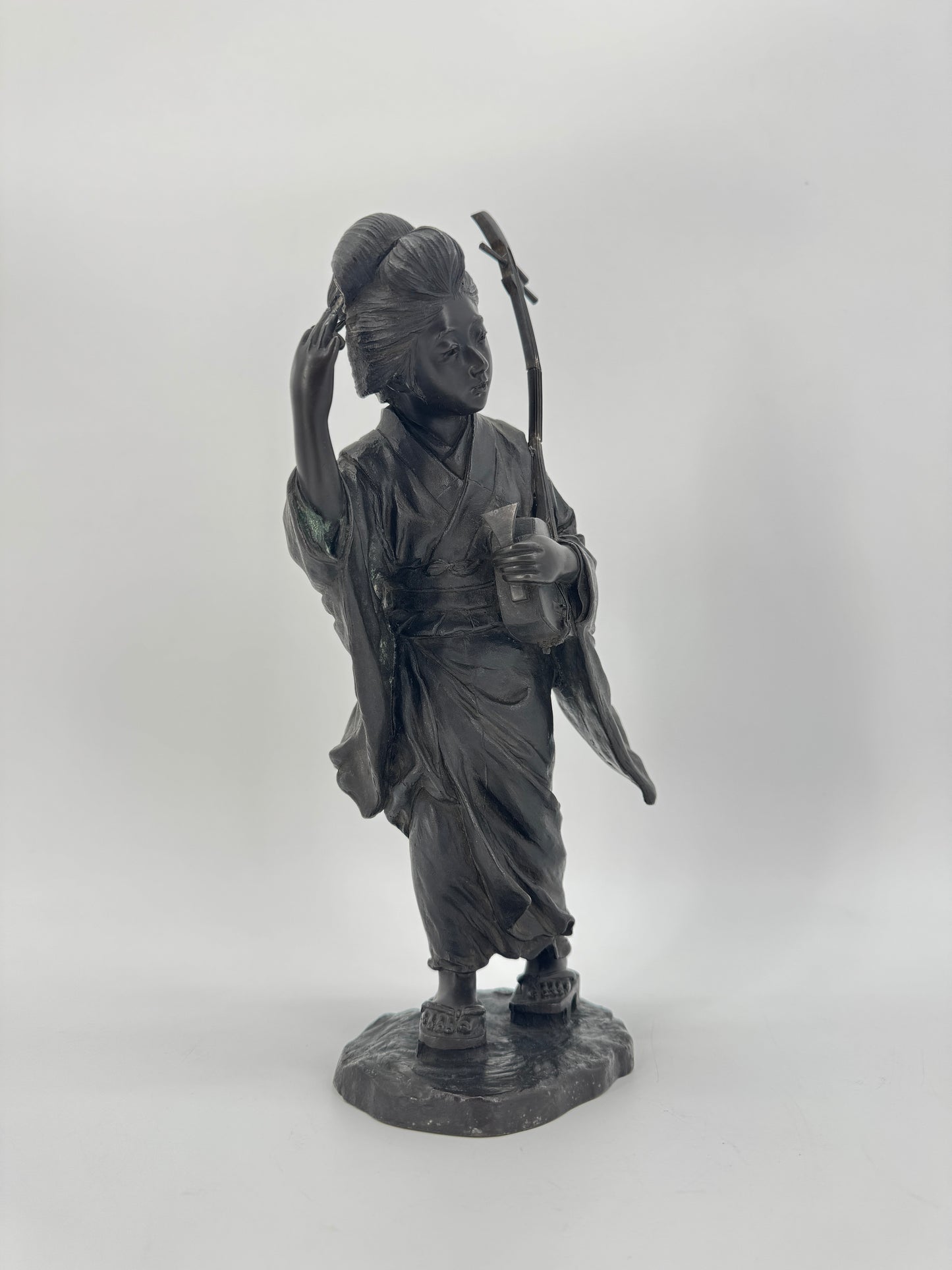 Skulptur / Okimono aus Bronze aus Japan, Meiji Periode