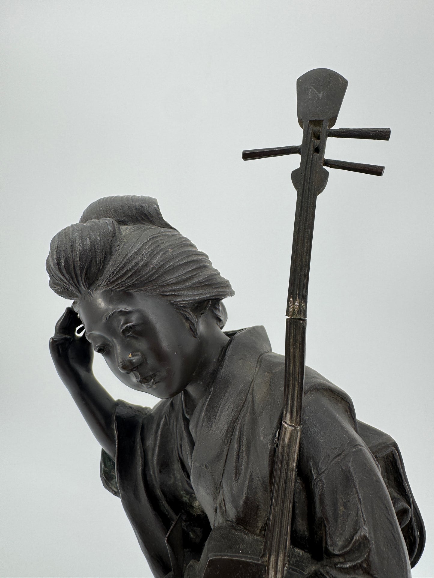 Skulptur / Okimono aus Bronze aus Japan, Meiji Periode