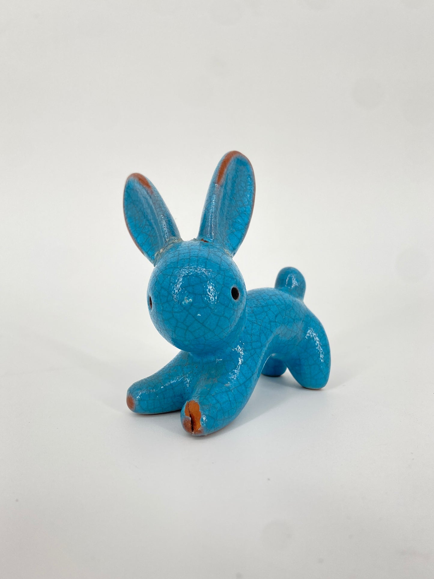 Zwei Tierfiguren von Walter Bosse aus Keramik, Karlsruher Majolika