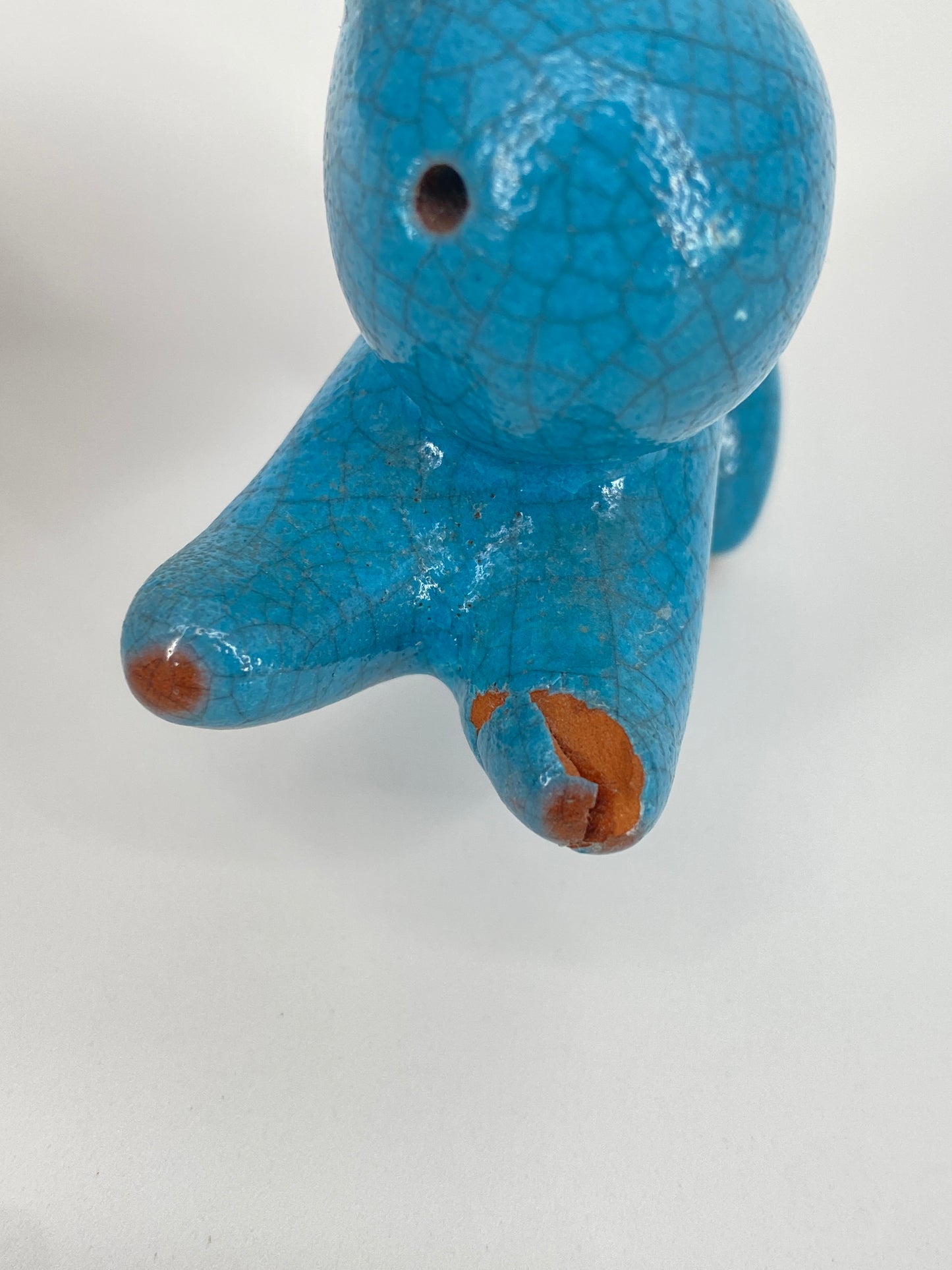 Zwei Tierfiguren von Walter Bosse aus Keramik, Karlsruher Majolika