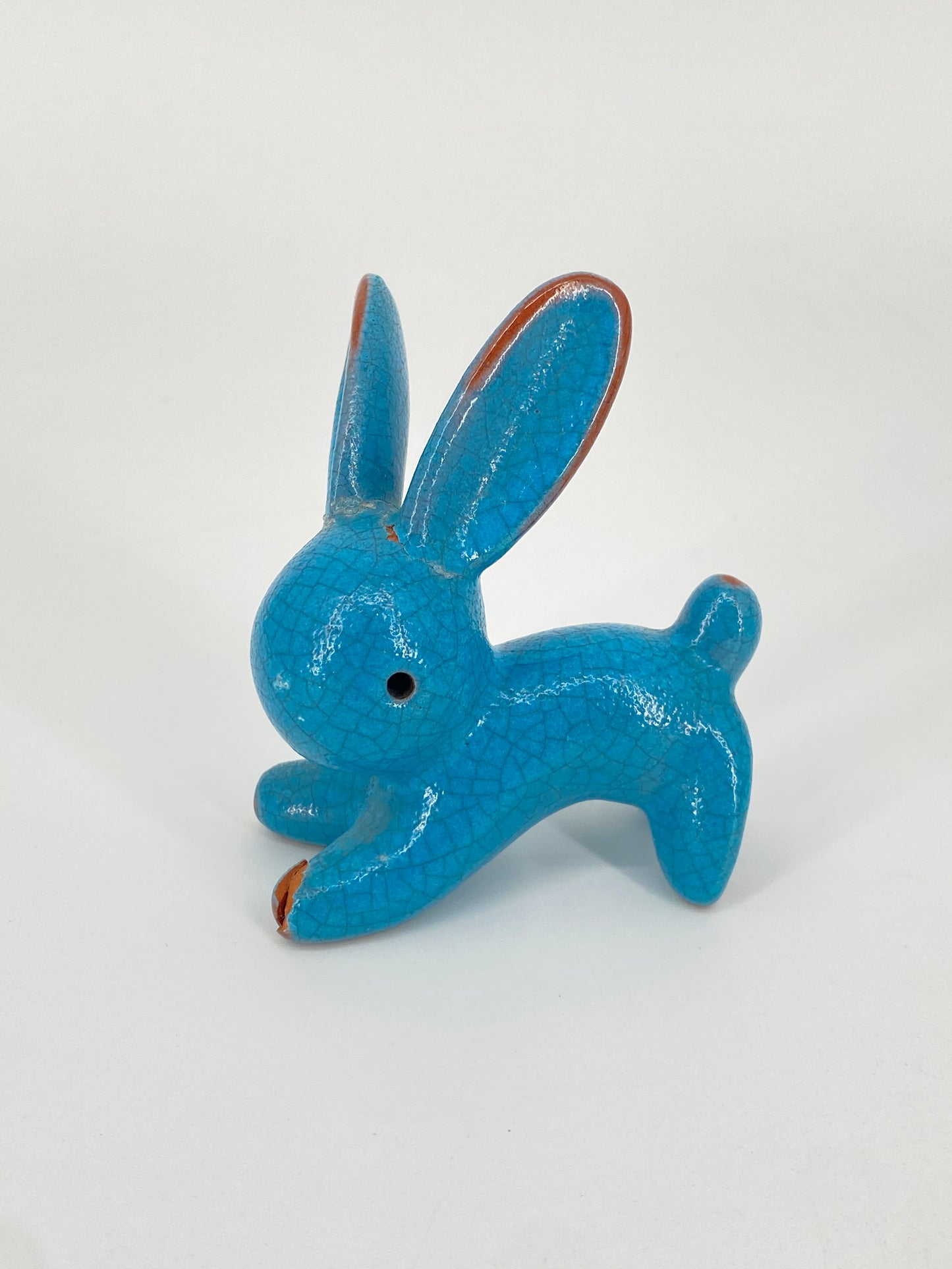 Zwei Tierfiguren von Walter Bosse aus Keramik, Karlsruher Majolika