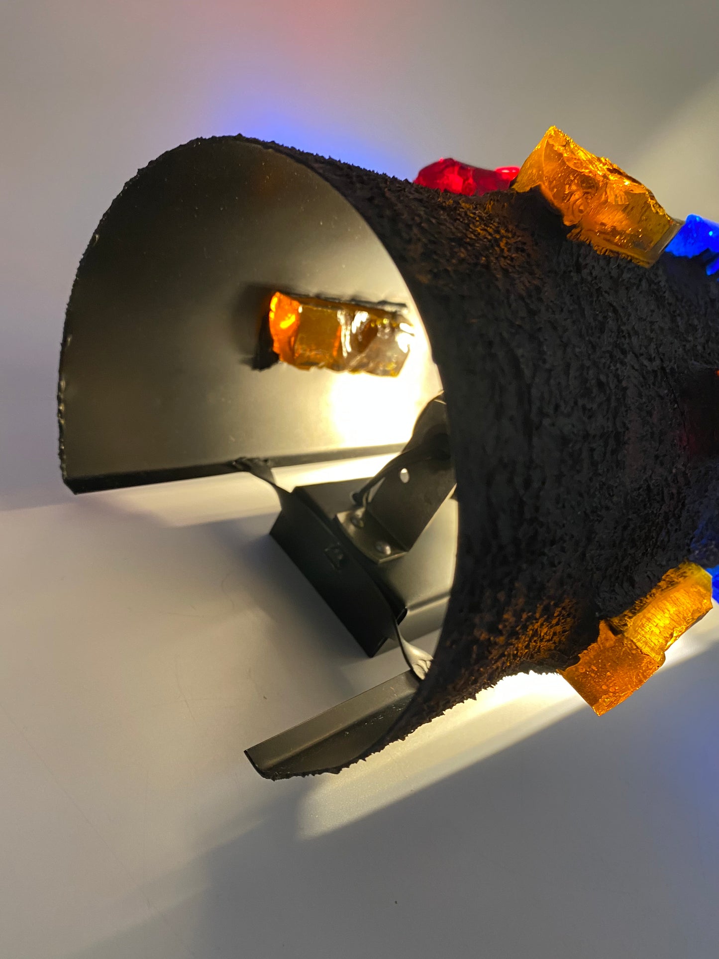 Wandlampe im postmodernen Design aus Glas und Metall, 1970er