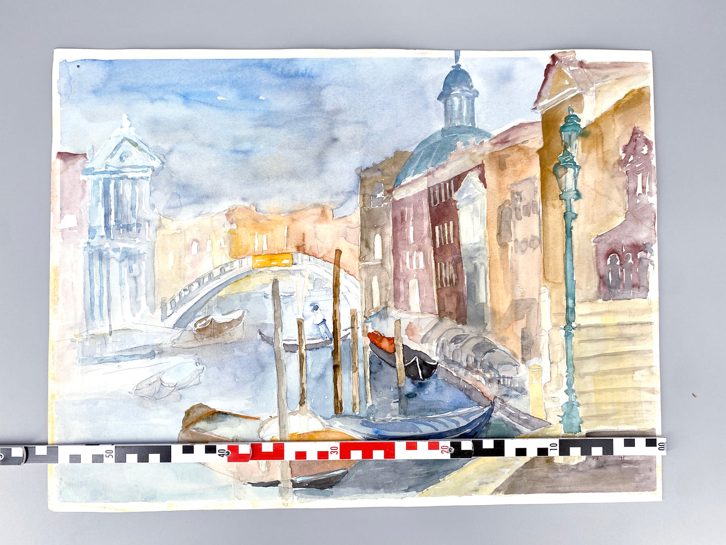 Ansicht Venedigs, Aquarell-Gemälde
