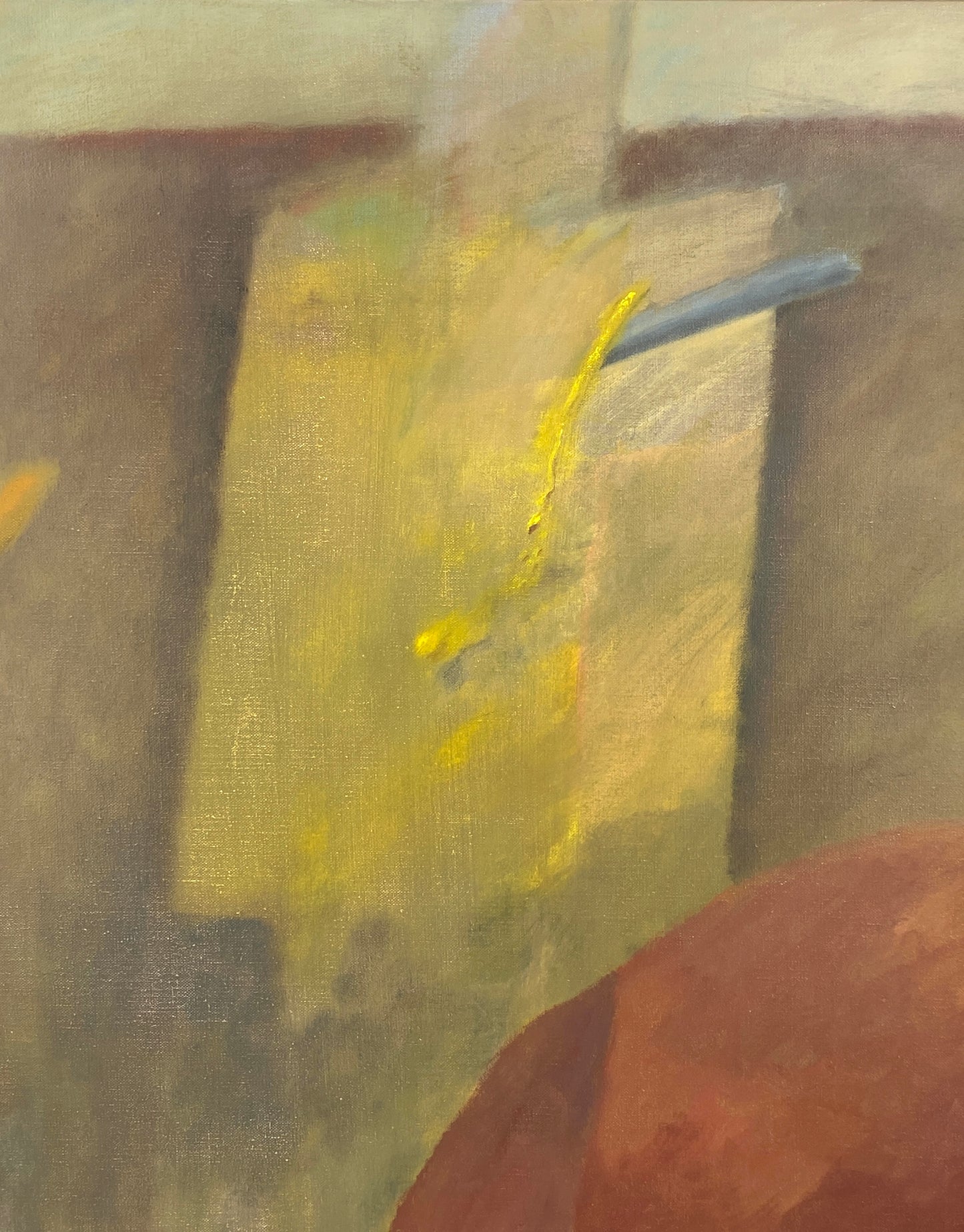 Abstraktes Acrylgemälde auf Leinwand, signiert von "AC" aus dem Jahr 1992 oder 1997