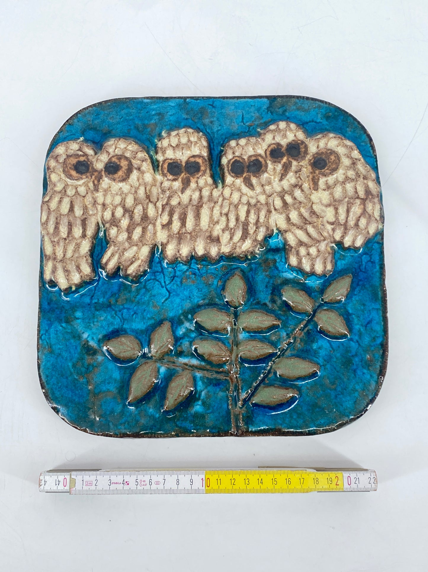 Wandkachel "7838" von Marianne Gaiser für  Staatliche Majolika Manufaktur Karlsruhe, 1975 Deutschland