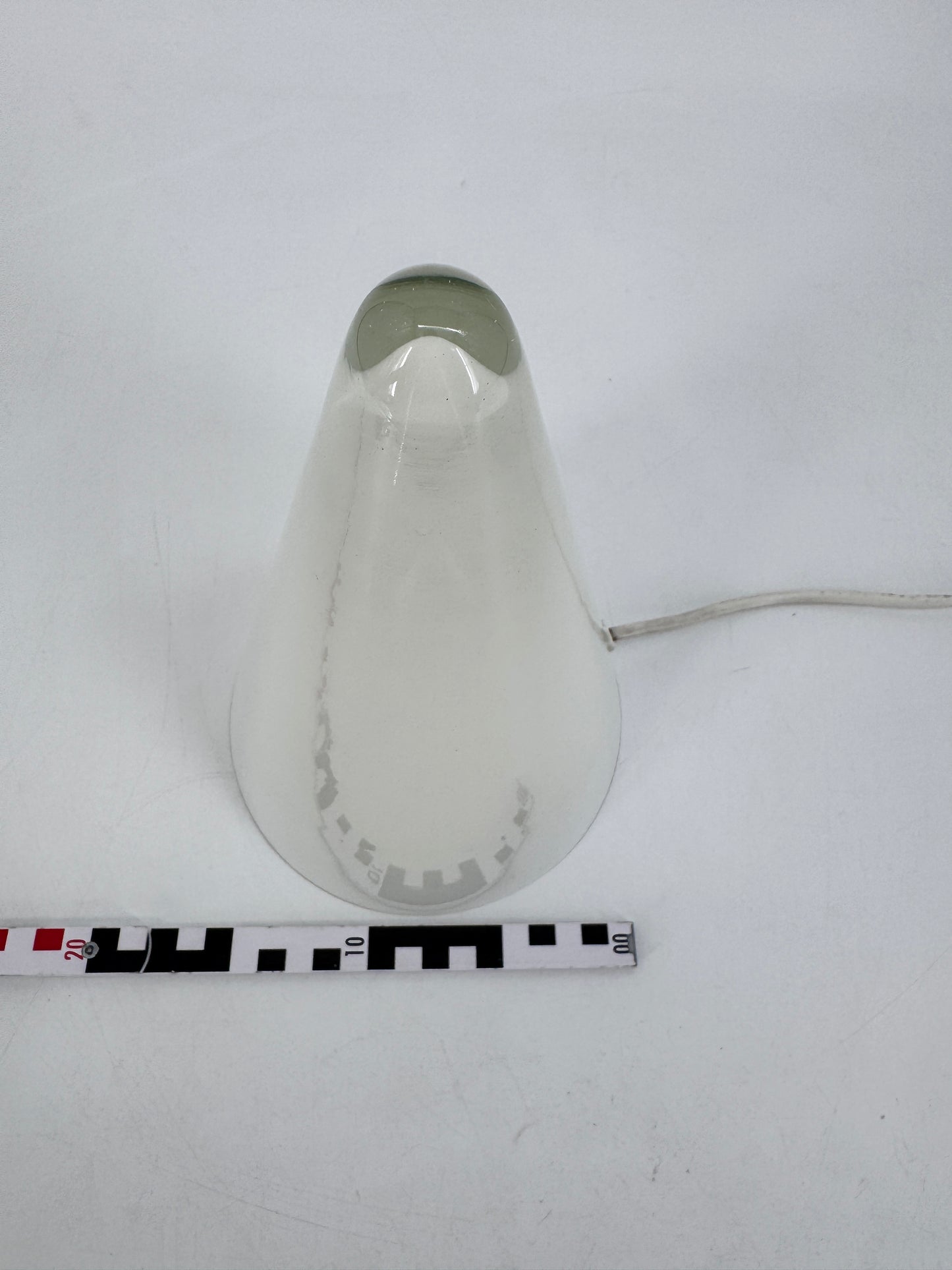 Tischlampe, Glaskegel, Opalglas, Frankreich, 70er