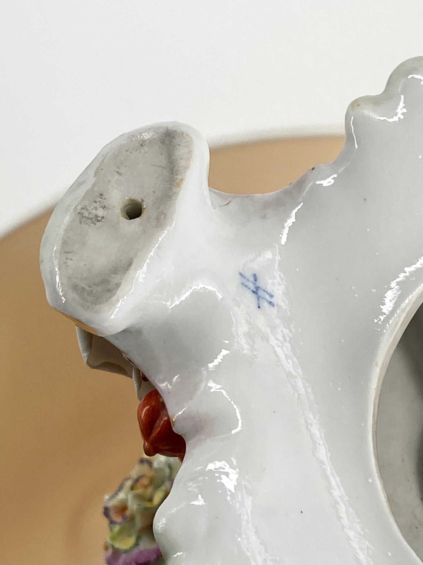 Tischlampe im Barocken Stil aus der Porzellanmaufaktur Sitzendorf, Deutschland, frühes 20. Jhd.