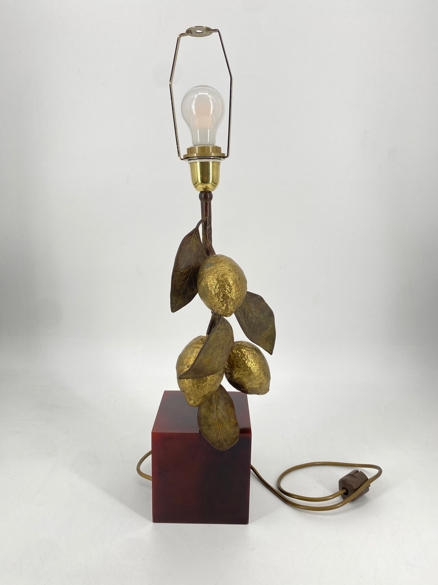 Tischlampe "Zitronen" von Maison Charles, Frankreich, 1970er