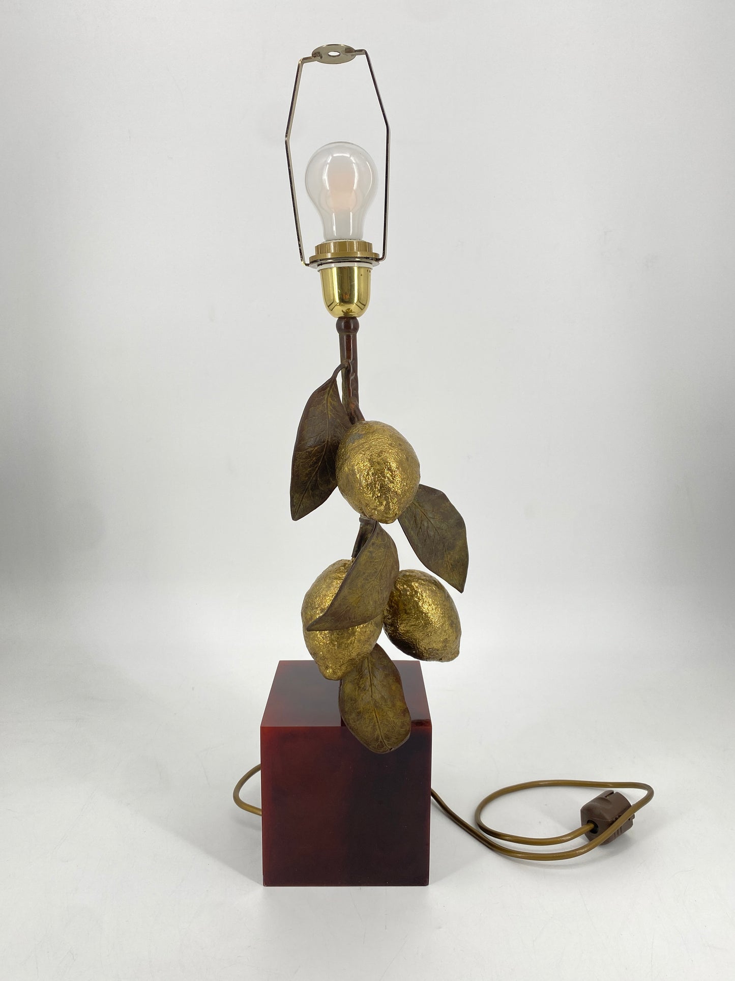 Tischlampe "Zitronen" von Maison Charles, Frankreich, 1970er