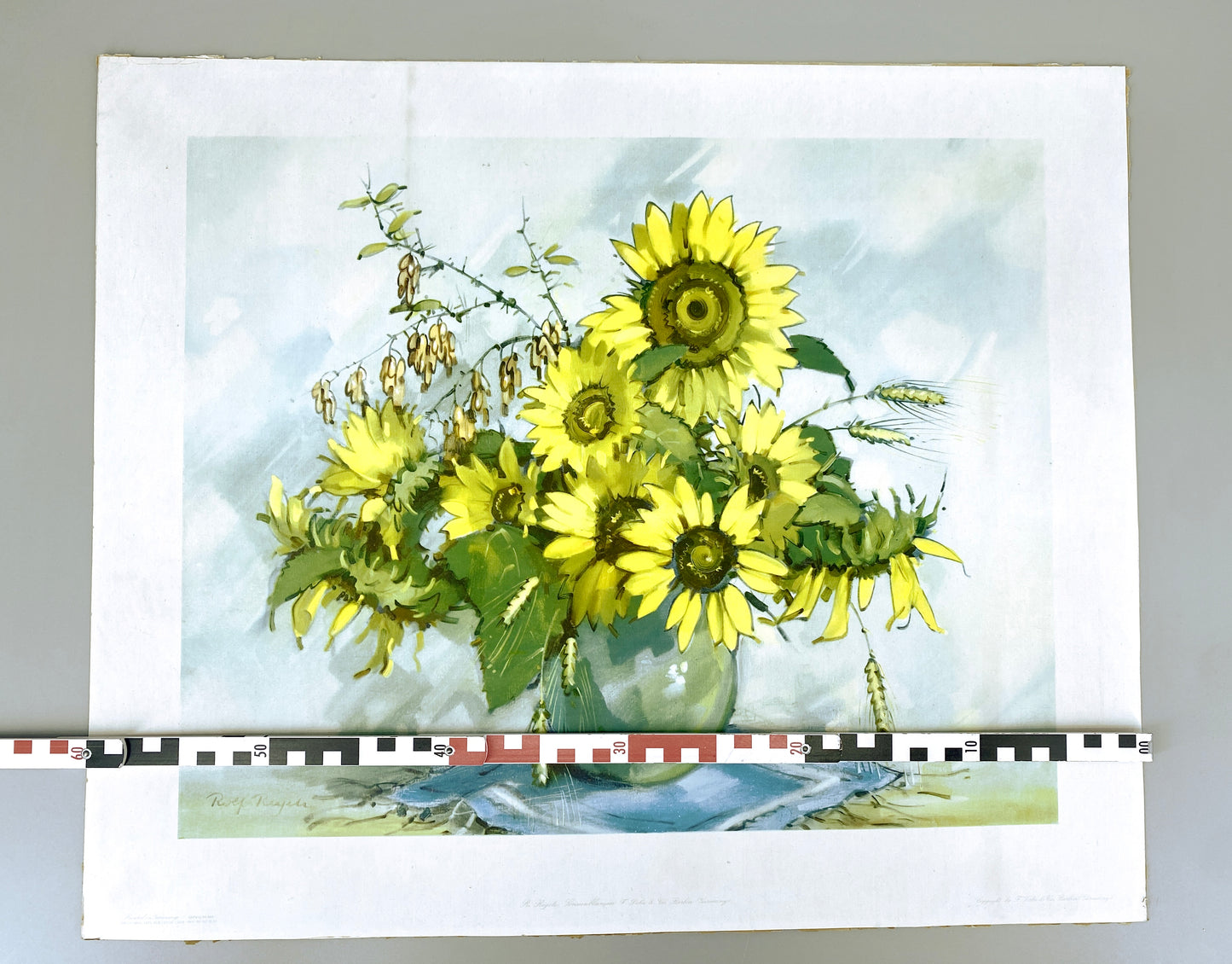 Rolf Regele - Sonnenblumen. Offset-Druck