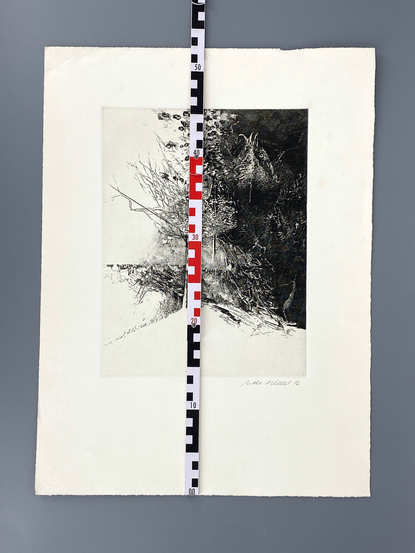 Radierung "Frühling" von Udo Scheel (geb. 1940), Edition der Griffelkunst-Vereinigung, Hamburg 1972