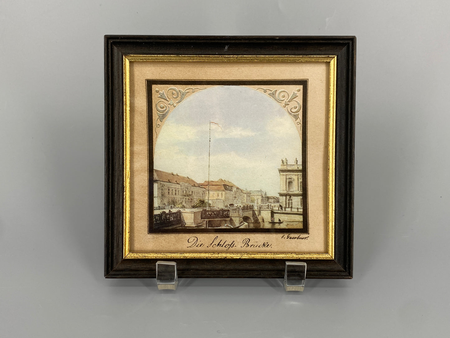 18 Stk. Farboffset-Bilder nach den Gemälden von Eduard Gaertner, Ansichten von Berlin aus der Biedermeierzeit