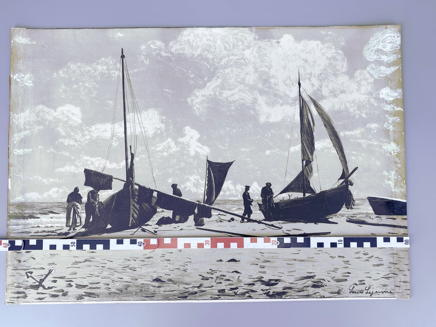 Louis Lejeune - Fischerboote am Strand