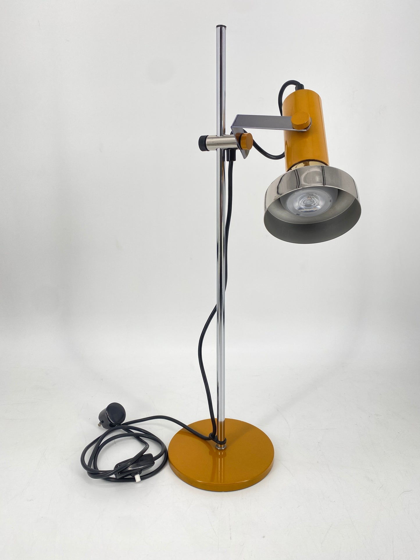 Tischlampe aus Metall im Space Age Stil von Simon & Schelle, 1970er Deutschland