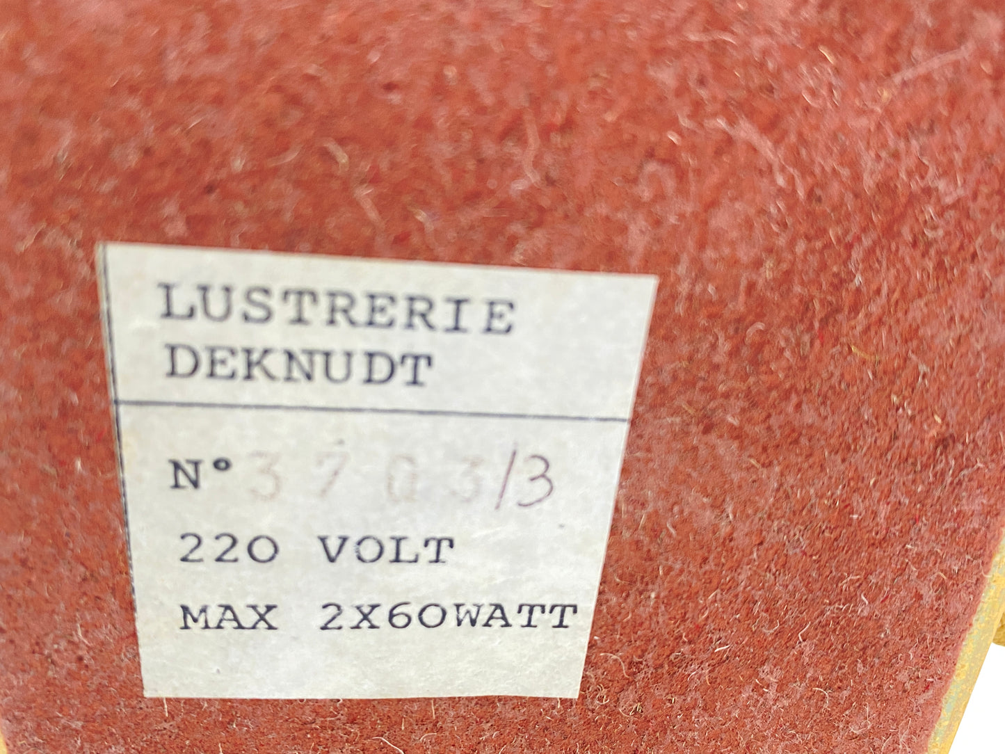Tischlampe von Deknudt Lusterie, 70/80er