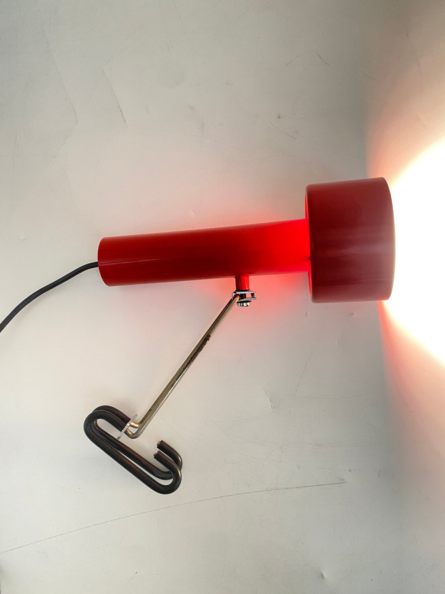 Klemmlampe aus Metall im Space Age Stil, 1970er Deutschland