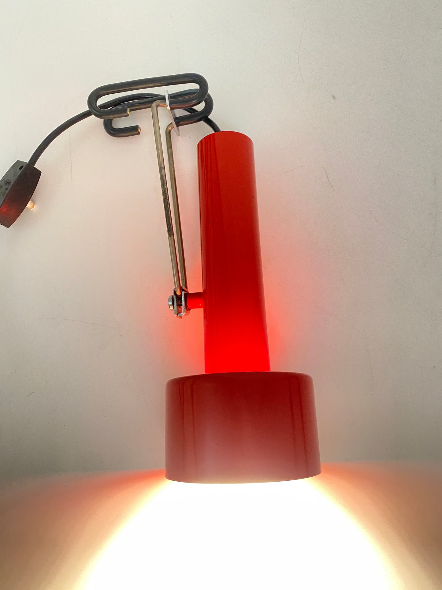 Klemmlampe aus Metall im Space Age Stil, 1970er Deutschland