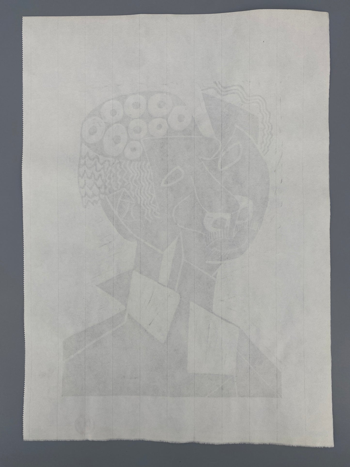 Linolschnitt auf Büttenpapier "Lockenköpfchen" des Künstlers Peter Wolff signiert, 1983 Deutschland