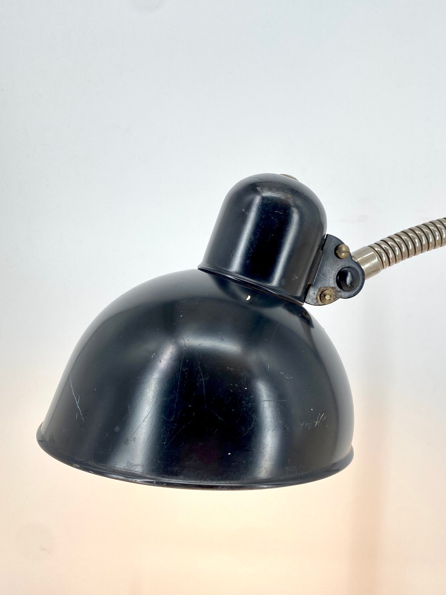 Klassische Bauhaus-Klemmlampe mit Schwanenhals, 30/40er